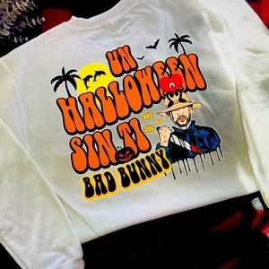 Bad Bunny Halloween crop sweater
